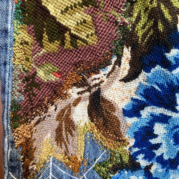 šHOST PICKš RARE! ONE OF A KIND! Leviās 501 Jeans Upcycled Patched Embroidered - Picture 11 of 17